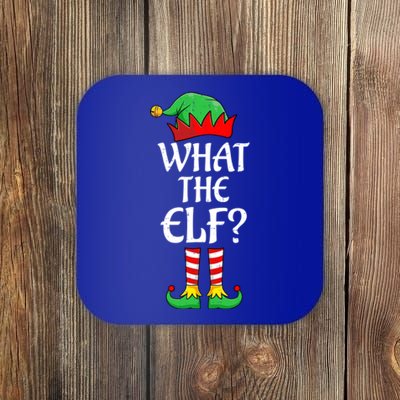 What The Elf Group Matching Family Christmas Outfit Pajama Meaningful Gift Coaster