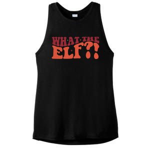 What The Elf Funny Holiday Christmas Gift Ladies PosiCharge Tri-Blend Wicking Tank