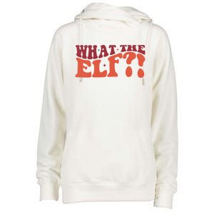 What The Elf Funny Holiday Christmas Gift Womens Funnel Neck Pullover Hood