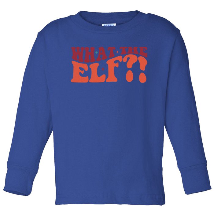 What The Elf Funny Holiday Christmas Gift Toddler Long Sleeve Shirt