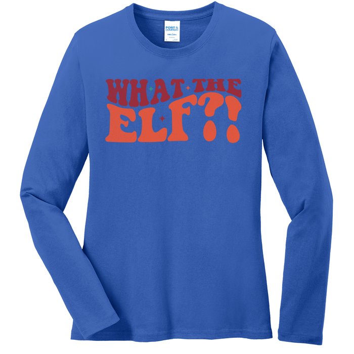 What The Elf Funny Holiday Christmas Gift Ladies Long Sleeve Shirt