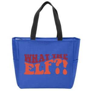 What The Elf Funny Holiday Christmas Gift Zip Tote Bag