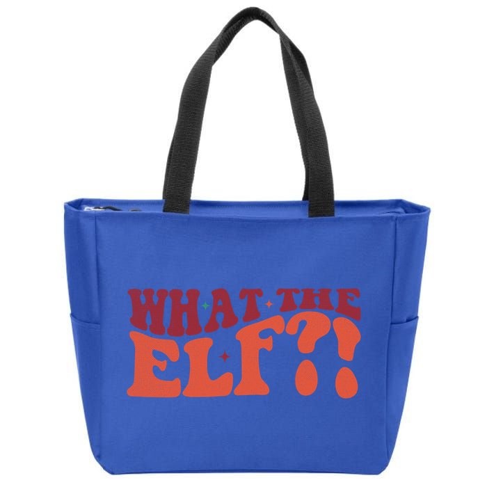 What The Elf Funny Holiday Christmas Gift Zip Tote Bag