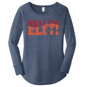 What The Elf Funny Holiday Christmas Gift Women's Perfect Tri Tunic Long Sleeve Shirt