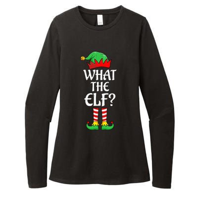 What The Elf Group Matching Family Christmas Outfit Pajama Funny Gift Womens CVC Long Sleeve Shirt