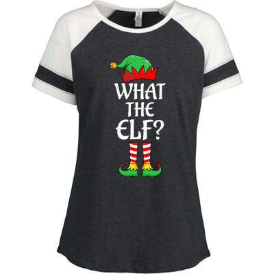 What The Elf Group Matching Family Christmas Outfit Pajama Funny Gift Enza Ladies Jersey Colorblock Tee