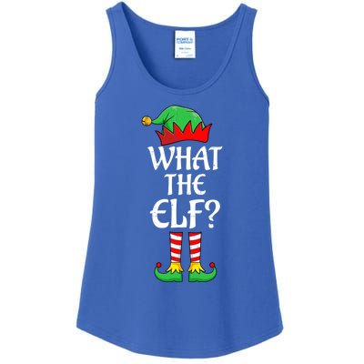 What The Elf Group Matching Family Christmas Outfit Pajama Funny Gift Ladies Essential Tank