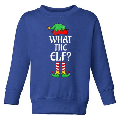 What The Elf Group Matching Family Christmas Outfit Pajama Funny Gift Toddler Sweatshirt