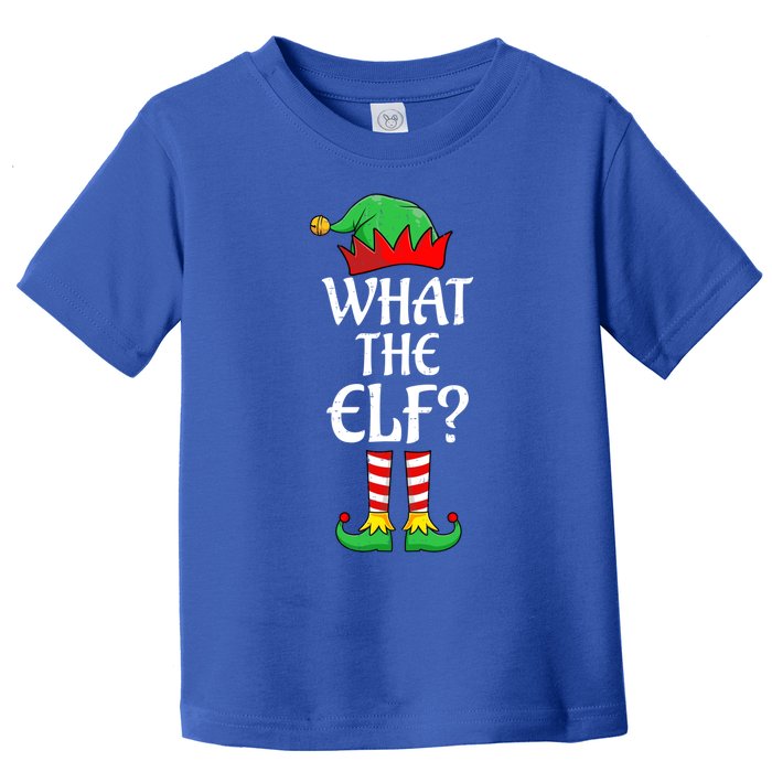 What The Elf Group Matching Family Christmas Outfit Pajama Funny Gift Toddler T-Shirt