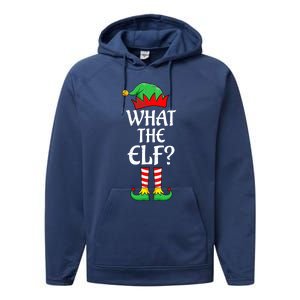 What The Elf Group Matching Family Christmas Outfit Pajama Funny Gift Performance Fleece Hoodie