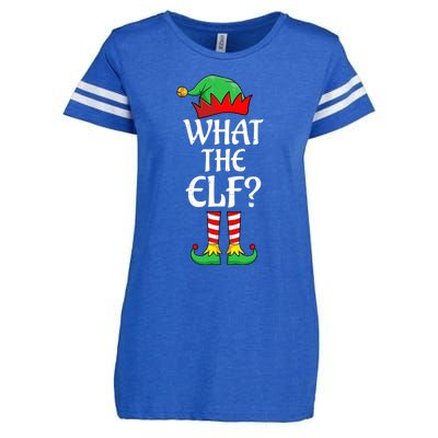 What The Elf Group Matching Family Christmas Outfit Pajama Funny Gift Enza Ladies Jersey Football T-Shirt