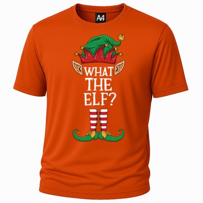 What The Elf Matching Family Christmas Holiday Group Gift Cooling Performance Crew T-Shirt