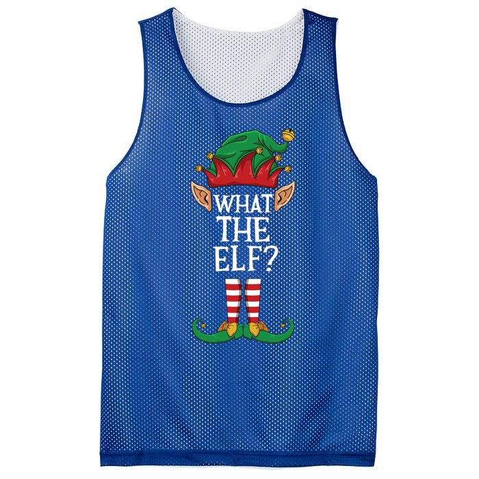 What The Elf Matching Family Christmas Holiday Group Gift Mesh Reversible Basketball Jersey Tank