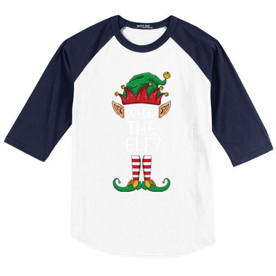 What The Elf Matching Family Christmas Holiday Group Gift Baseball Sleeve Shirt