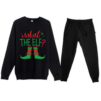 What The Elf Funny Gift Premium Crewneck Sweatsuit Set