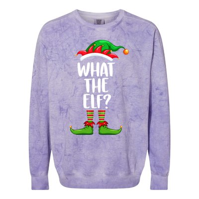 What The Elf Gift Matching Family Group Christmas Costume Great Gift Colorblast Crewneck Sweatshirt