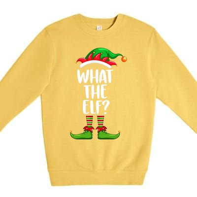 What The Elf Gift Matching Family Group Christmas Costume Great Gift Premium Crewneck Sweatshirt