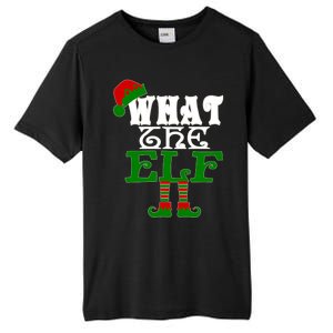 What The Elf Ugly Christmas Funny Gift Tall Fusion ChromaSoft Performance T-Shirt