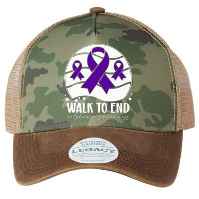 Walk To EndAlzheimer's Awareness ribbon Legacy Tie Dye Trucker Hat