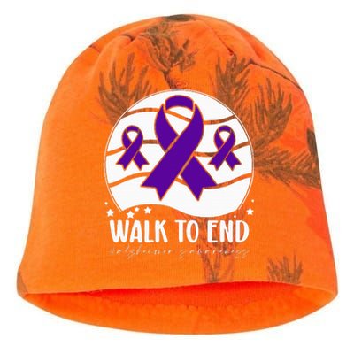 Walk To EndAlzheimer's Awareness ribbon Kati - Camo Knit Beanie