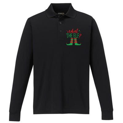 What The Elf Meaningful Gift Performance Long Sleeve Polo