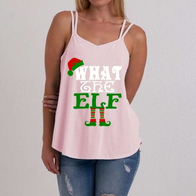 What The Elf Ugly Christmas Funny Gift Women's Strappy Tank