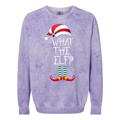 What The Elf? Family Matching Christmas Gift Group Gift Colorblast Crewneck Sweatshirt