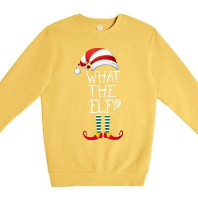 What The Elf? Family Matching Christmas Gift Group Gift Premium Crewneck Sweatshirt