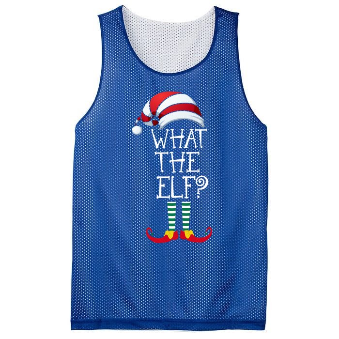 What The Elf? Family Matching Christmas Gift Group Gift Mesh Reversible Basketball Jersey Tank