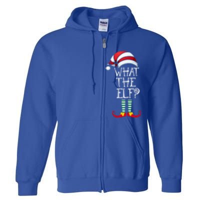 What The Elf? Family Matching Christmas Gift Group Gift Full Zip Hoodie