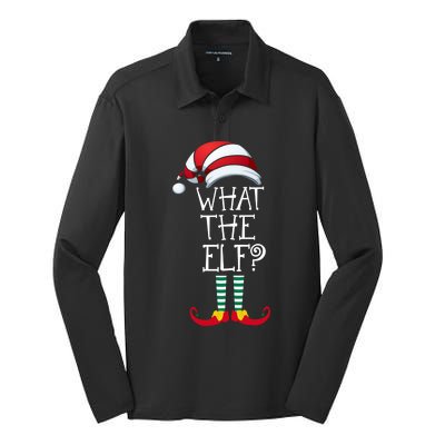 What The Elf? Family Matching Christmas Gift Group Gift Silk Touch Performance Long Sleeve Polo