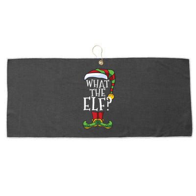 What The Elf? Family Matching Christmas Group Gift Pajama Gift Large Microfiber Waffle Golf Towel