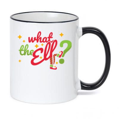 What The Elf? Funny Humor Family Christmas Gift 11oz Black Color Changing Mug