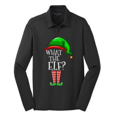 What The Elf Group Matching Family Christmas Silk Touch Performance Long Sleeve Polo