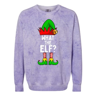 What The Elf Matching Family Christmas Colorblast Crewneck Sweatshirt