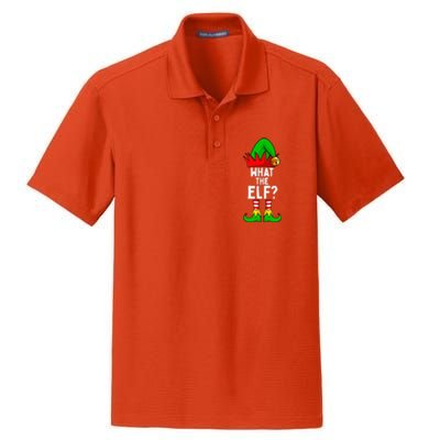 What The Elf Matching Family Christmas Dry Zone Grid Polo