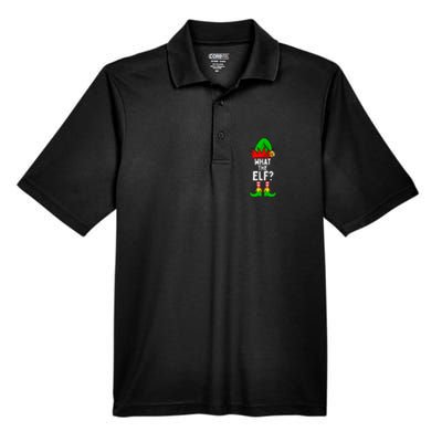 What The Elf Matching Family Christmas Men's Origin Performance Piqué Polo