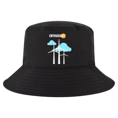 Wind Turbine Enthusiast Renewable Energy Environment Cool Comfort Performance Bucket Hat