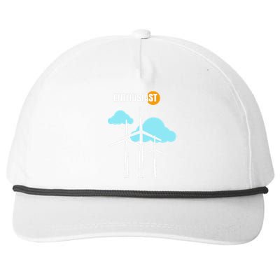 Wind Turbine Enthusiast Renewable Energy Environment Snapback Five-Panel Rope Hat