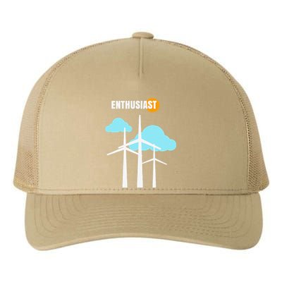 Wind Turbine Enthusiast Renewable Energy Environment Yupoong Adult 5-Panel Trucker Hat