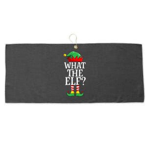 What The Elf Matching Family Group Christmas Party Pajama Large Microfiber Waffle Golf Towel