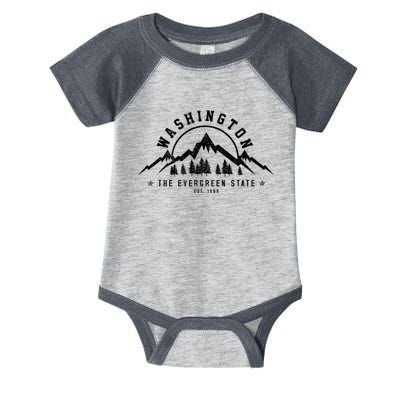 Washington The Evergreen State Nature Mountains Outdoor Gift T Infant Baby Jersey Bodysuit