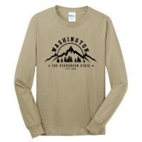 Washington The Evergreen State Nature Mountains Outdoor Gift T Tall Long Sleeve T-Shirt