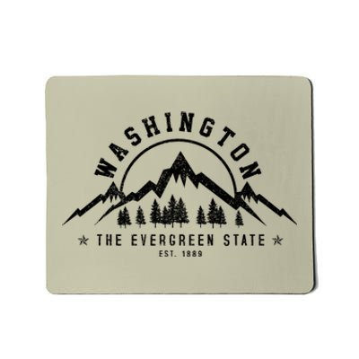 Washington The Evergreen State Nature Mountains Outdoor Gift T Mousepad