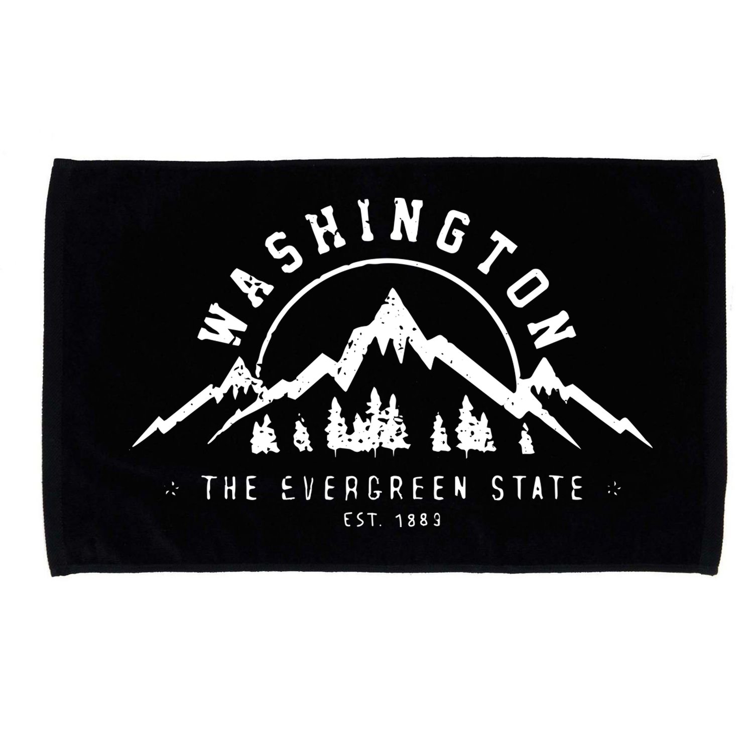 Washington The Evergreen State Nature Mountains Outdoor Gift Hoodie Microfiber Hand Towel