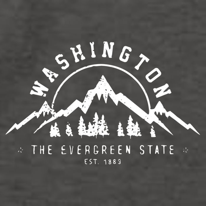 Washington The Evergreen State Nature Mountains Outdoor Gift Hoodie Vector Backpack