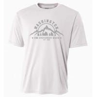 Washington The Evergreen State Nature Mountains Outdoor Gift Cooling Performance Crew T-Shirt