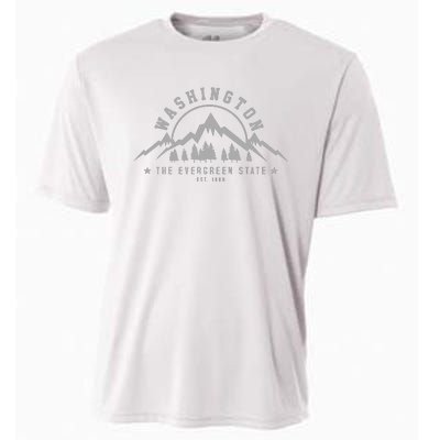 Washington The Evergreen State Nature Mountains Outdoor Gift Cooling Performance Crew T-Shirt