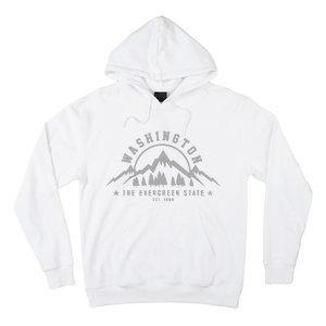 Washington The Evergreen State Nature Mountains Outdoor Gift Hoodie