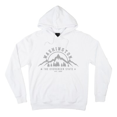 Washington The Evergreen State Nature Mountains Outdoor Gift Hoodie